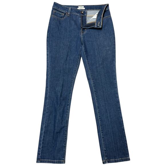 L.L.Bean Favorite Fit Mid Rise Stretch Jeans Medium Wash 6 Regular - Picture 2 of 3